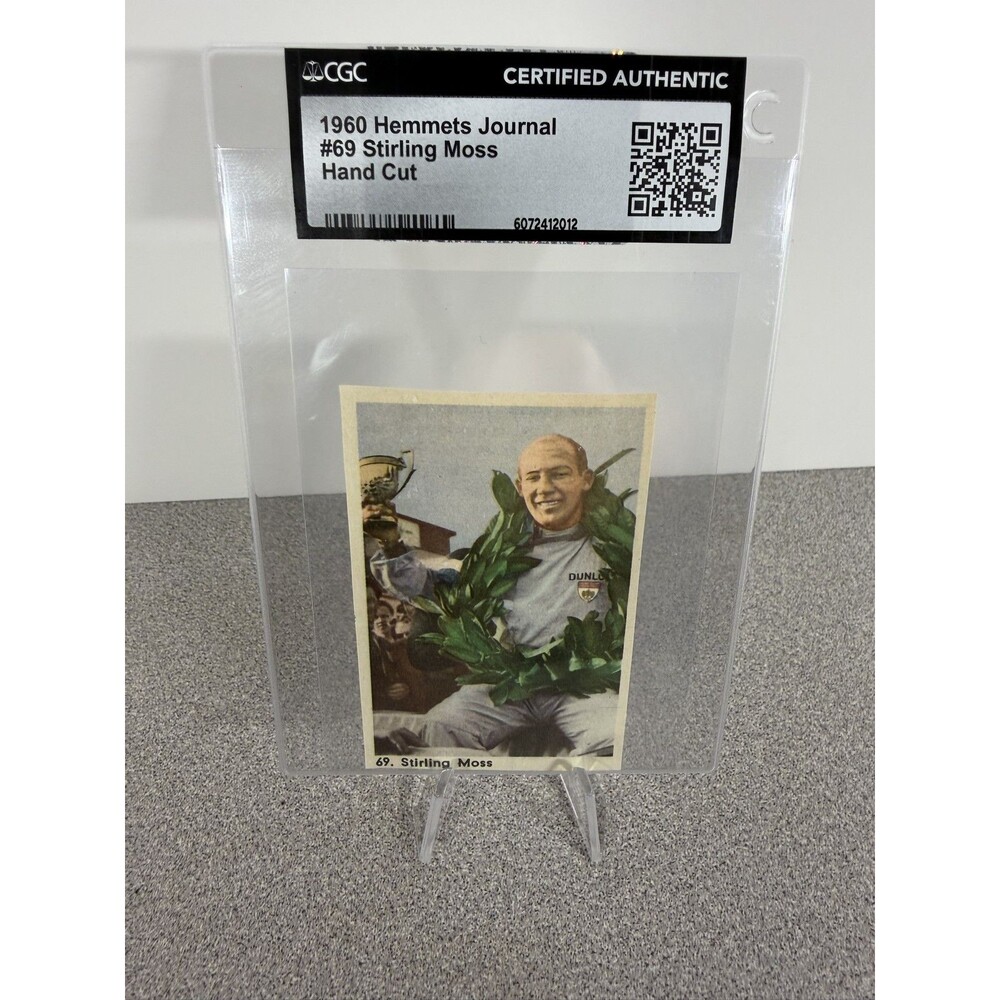 1960 Hemmets Journal Sportens Stjarnor - Stirling Moss #69 (RC) Hand Cut